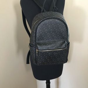 DKNY Leather Black Branded Backpack